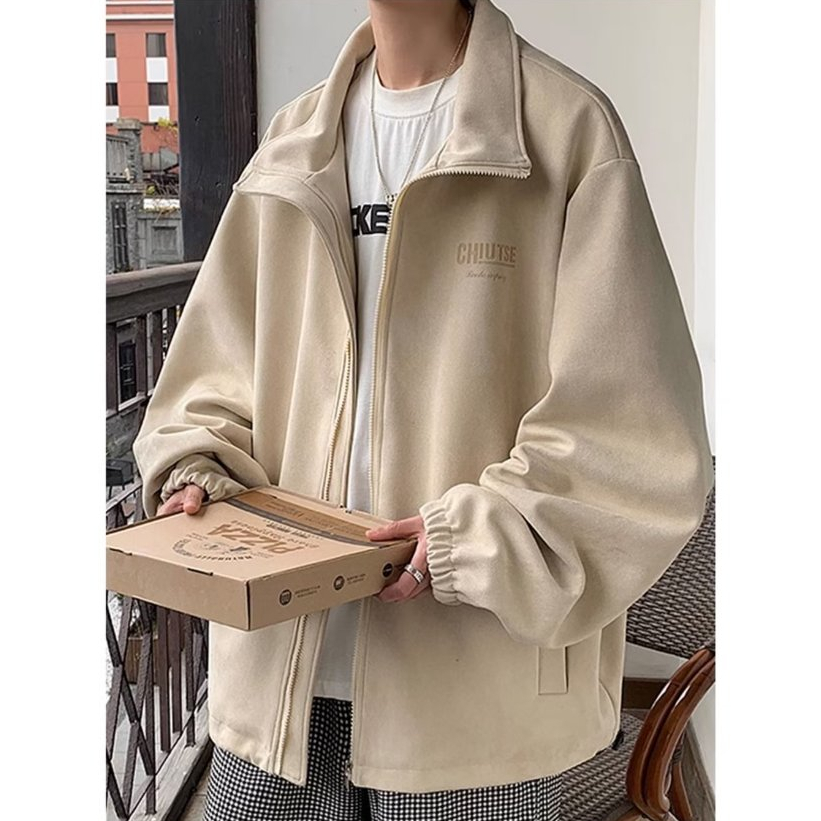 Áo khoác nam và nữ chất lượng cao áo_khoác Zip rộng thoải mái Suede 2023 NEW MJK23A0G4V 42Z231018