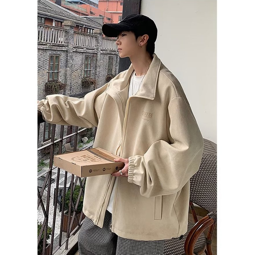 Áo khoác nam và nữ chất lượng cao áo_khoác Zip rộng thoải mái Suede 2023 NEW MJK23A0G4V 42Z231018