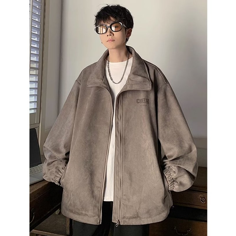 Áo khoác nam và nữ chất lượng cao áo_khoác Zip rộng thoải mái Suede 2023 NEW MJK23A0G4V 42Z231018