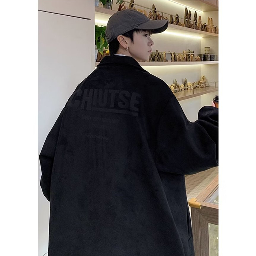 Áo khoác nam và nữ chất lượng cao áo_khoác Zip rộng thoải mái Suede 2023 NEW MJK23A0G4V 42Z231018