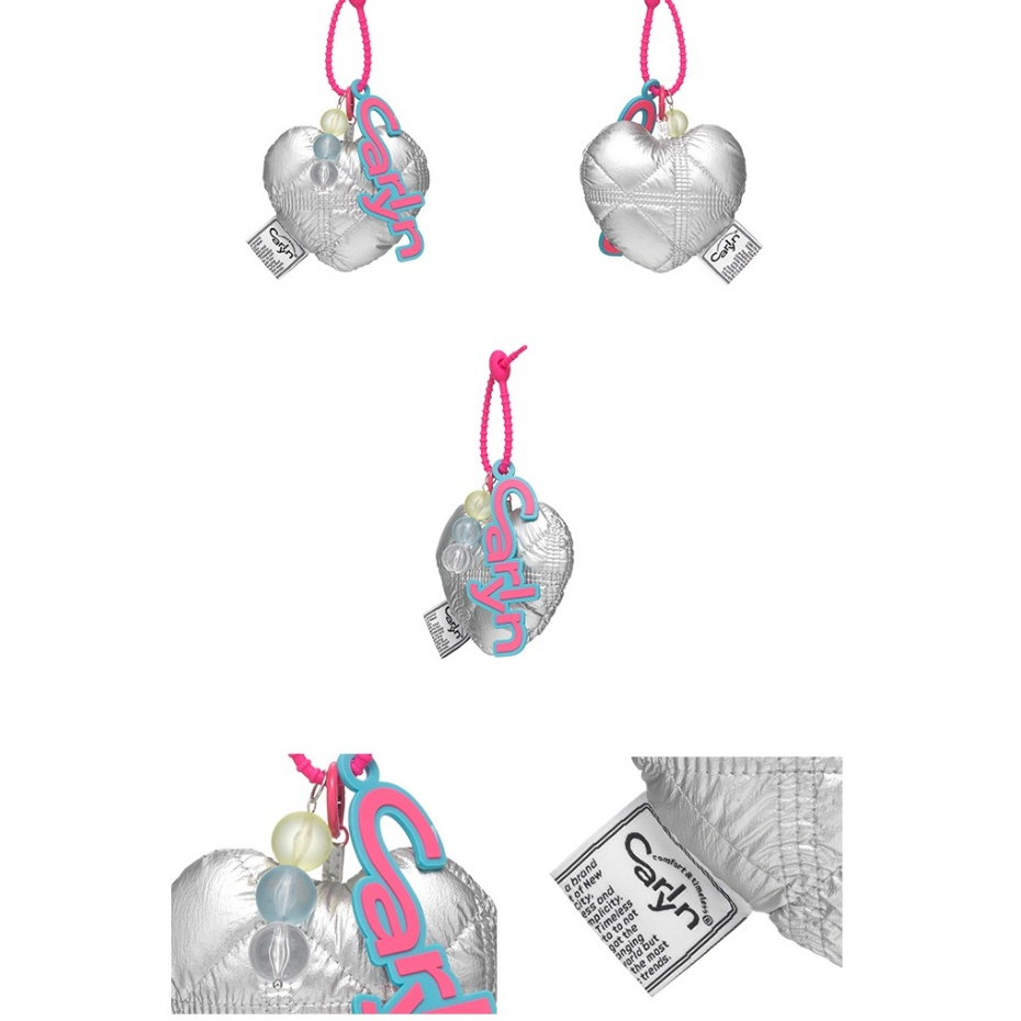 Mr.puffer Dây Treo Túi Xách Mặt Hình Trái Tim Nhỏ Nhắn Nhiều Màu Sắc Cá Tính Hàn Quốc niche