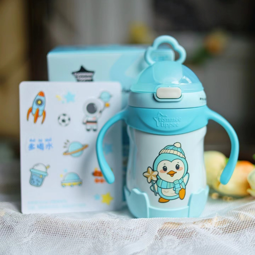 TOMMEE TIPPEE Tommee Bình Nước Cách Nhiệt Bằng Thép Không Gỉ 300ml Hình Chim Cánh Cụt