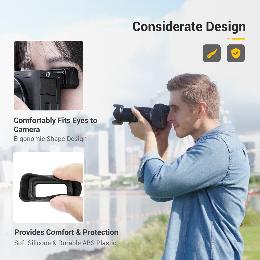 Kiwifotos KE-EP20 Eyecup Cao Su Kính Ngắm Máy Ảnh Cho Sony a6700 Thay Thế Thị Kính FDA-EP20