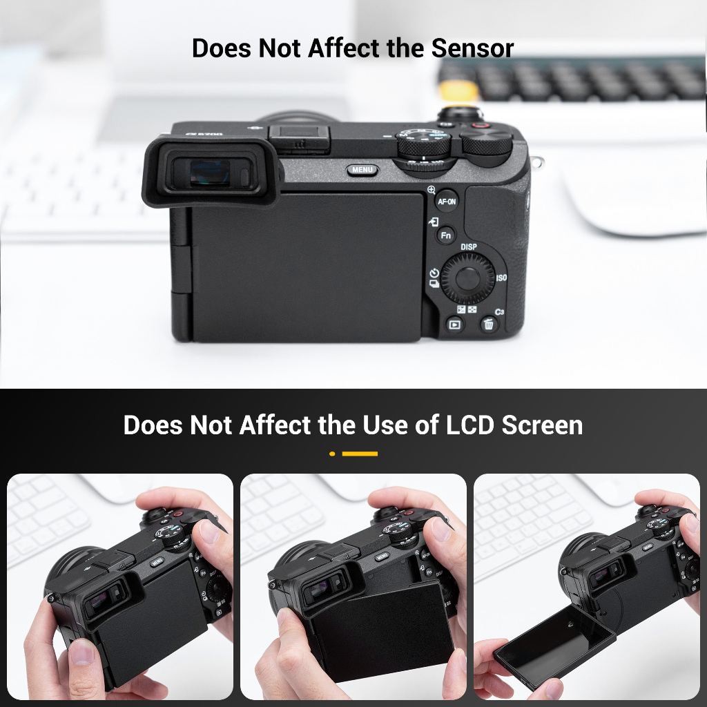 Kiwifotos KE-EP20 Eyecup Cao Su Kính Ngắm Máy Ảnh Cho Sony a6700 Thay Thế Thị Kính FDA-EP20