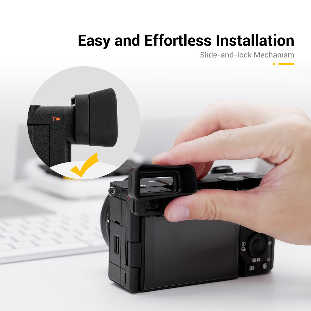 Kiwifotos KE-EP20 Eyecup Cao Su Kính Ngắm Máy Ảnh Cho Sony a6700 Thay Thế Thị Kính FDA-EP20