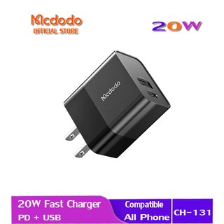 Mcdodo Cốc Sạc Nhanh usb 20w pd + qc 3.0 Hỗ Trợ Sạc Điện Thoại ch-1311
