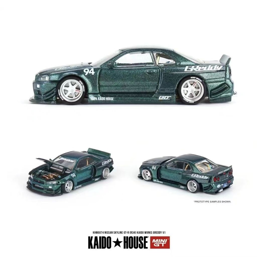 Minigt Mô Hình Xe Hơi nissan r34 gtr Bằng Hợp Kim Tỉ Lệ 1: 64