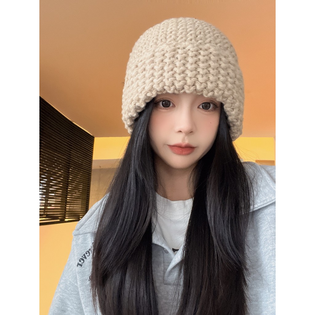 Mới Mũ Len Dệt Kim Dày Dặn Màu Trơn Phong Cách Hàn Quốc Thời Trang Mùa Thu Cho Nam Và Nữ