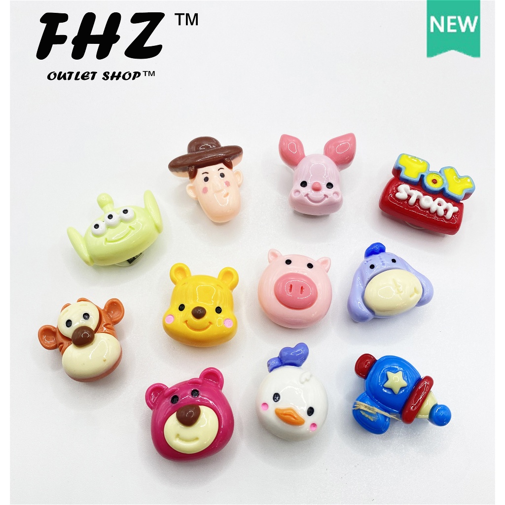 Jibbitz Phụ Kiện Trang Trí Giày crocs Hình Hoa Hoạt Hình toy story Có Khóa Cài
