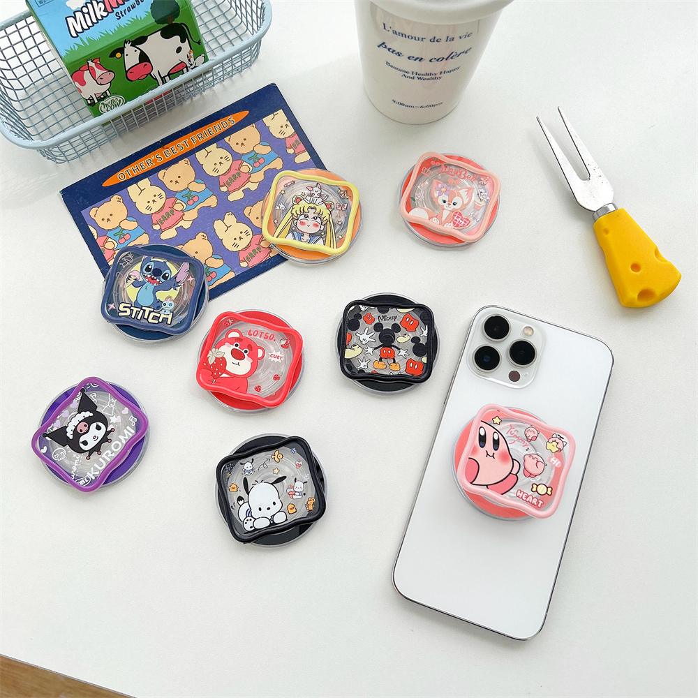 Giá Đỡ Điện Thoại Từ Tính Có Thể Tháo Rời In Hình mickey / stitch / Cậu Bé Bút Chì shin-chan Cho iphone 15 12 13 14