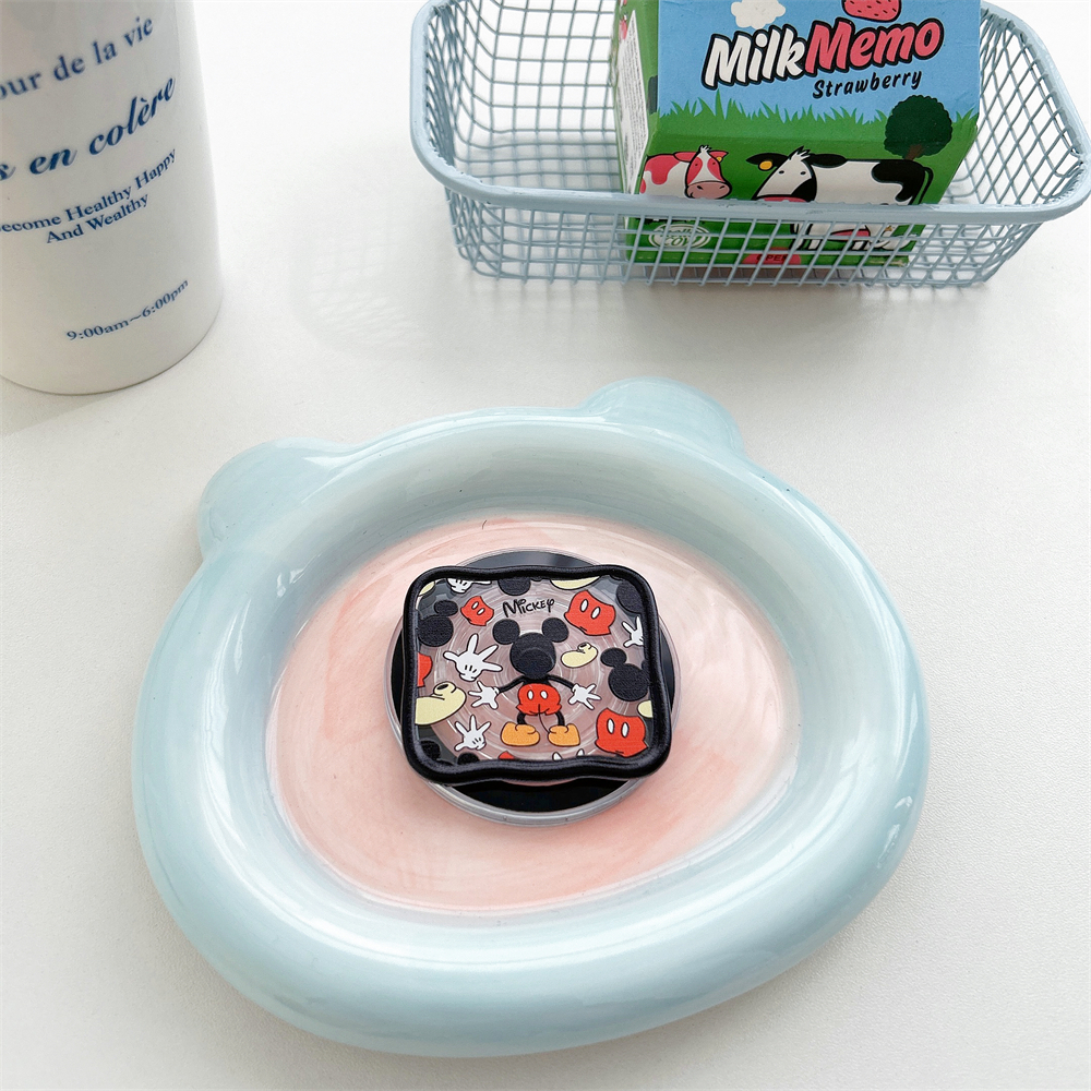 Giá Đỡ Điện Thoại Từ Tính Có Thể Tháo Rời In Hình mickey / stitch / Cậu Bé Bút Chì shin-chan Cho iphone 15 12 13 14