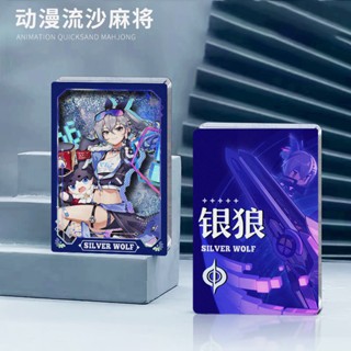 Genshin Impact Tears of Themis Honkai Star Rail Đĩa acrylic hai mặt cát trôi Mahjong Scaramouche Anime tượng mô hình Quà tặng YLAE
