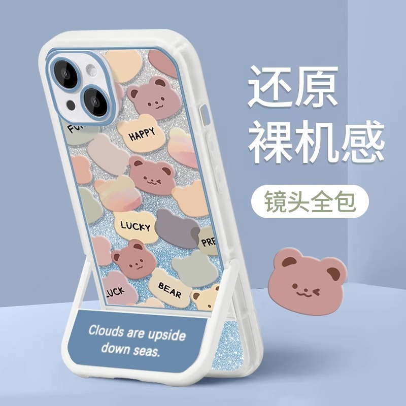 Dễ Thương Ốp Điện Thoại Có Giá Đỡ Hình Gấu Cho oppo reno 2 2z 2f 3 pro 4 5 5 pro 5 pro plus 6 6 pro