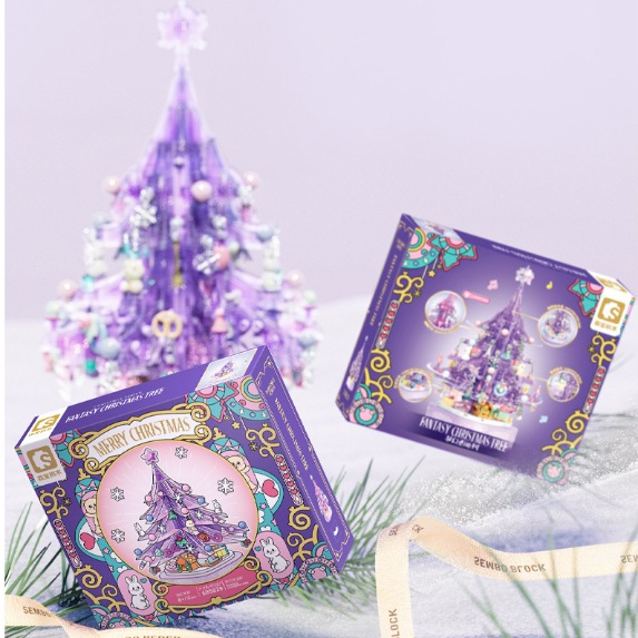 Baltan toy bh1 Đồ chơi giáng sinh Màu Tím Hồng Xinh Xắn Cây thông giáng sinh 601090/601097/601156/601164/605024/605029/605026 Khối Xây Dựng Đồ chơi Lắp ghép Mô hình eq1