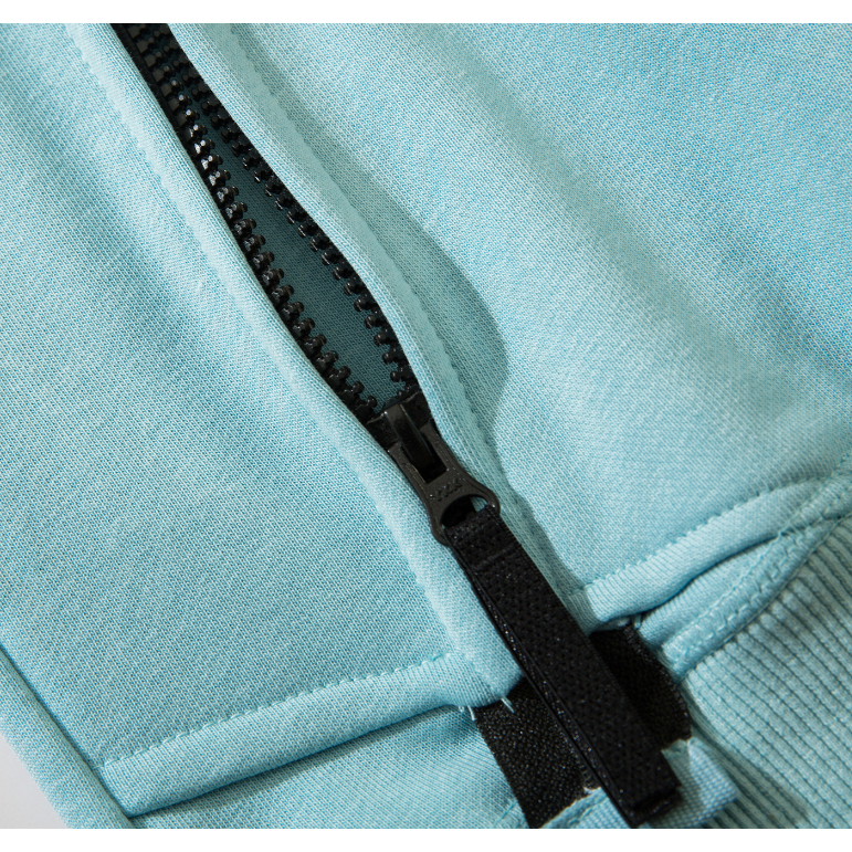 Áo Sweater cotton 320g Cổ Tròn Có Túi Khóa Kéo Phong Cách Đường Phố Cho Nam Nữ S-d