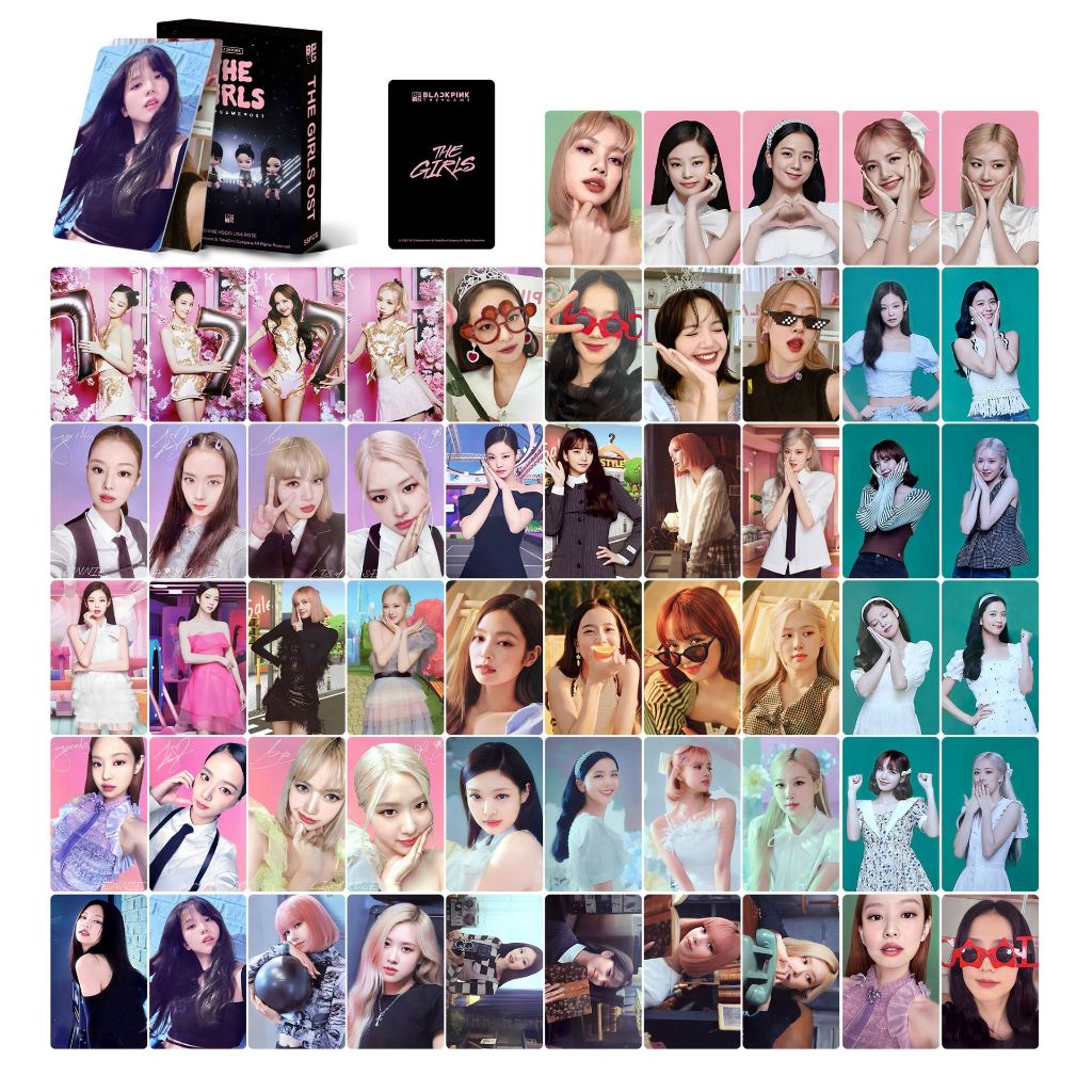 54 Cái / bộ KPOP BP LISA JENNIE ROSE Lomo Card Solo Photocards