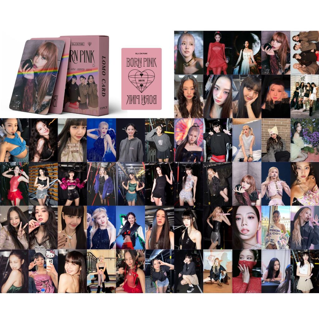 54 Thẻ Ảnh Lomo Hình Nhóm Nhạc KPOP BLACKPINK LISA JENNIE