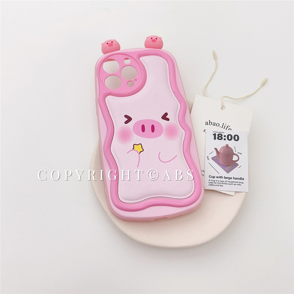 Dễ Thương Ốp Điện Thoại Silicon Dẻo In Hình Heo Con Đáng Yêu Cho iphone 11 12 13 14 15 pro max
