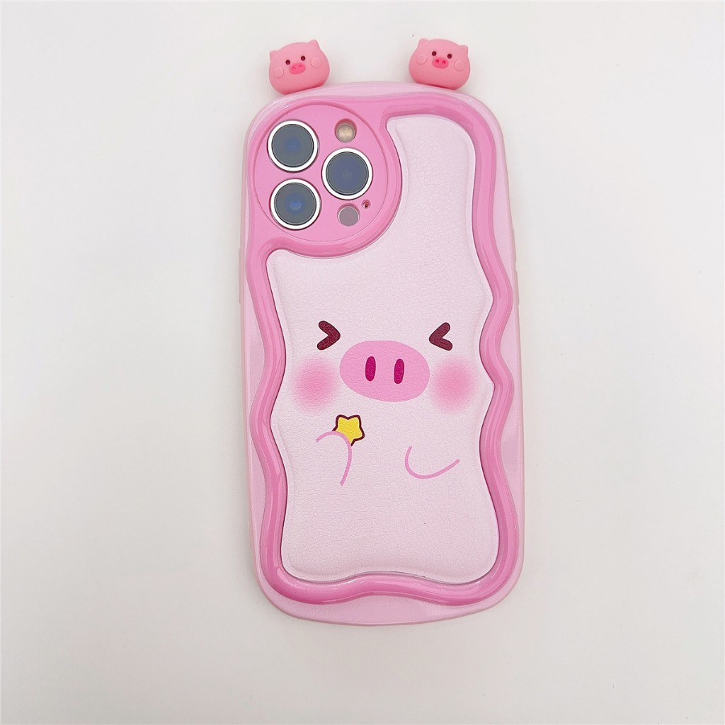 Dễ Thương Ốp Điện Thoại Silicon Dẻo In Hình Heo Con Đáng Yêu Cho iphone 11 12 13 14 15 pro max