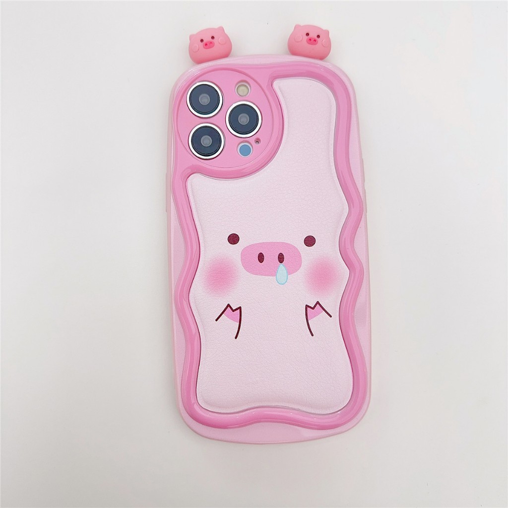 Dễ Thương Ốp Điện Thoại Silicon Dẻo In Hình Heo Con Đáng Yêu Cho iphone 11 12 13 14 15 pro max
