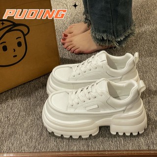 DUOHANZI   Giày Trắng Nhỏ Cấp Độ Ứng Dụng Cao Mới. Giày Đế Xuồng Thời Trang Cho Nữ Giày Thể Thao Thời Trang Năng Động Cá Tính Giày Cao Gót Cho Phụ Nữ Nhỏ.