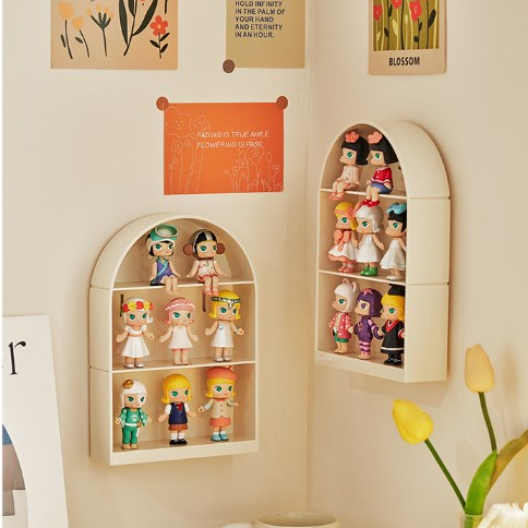 Landeli Hộp Đựng Búp Bê Trưng Bày Treo Tường Tiện Lợi Đứng
