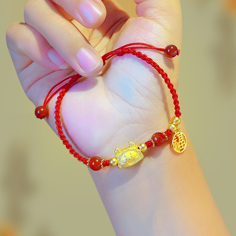 Vòng Đeo Tay May Mắn Hình Rồng Có Thể Điều Chỉnh Kích Cỡ