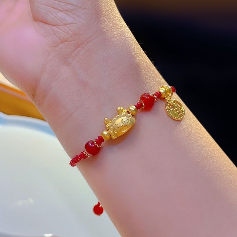 Vòng Đeo Tay May Mắn Hình Rồng Có Thể Điều Chỉnh Kích Cỡ