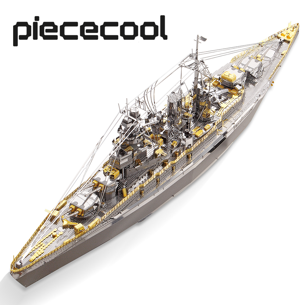 Set đồ chơi lắp ráp Piececool mô hình tàu chiến Nagato Class 3D kim loại thời trang
