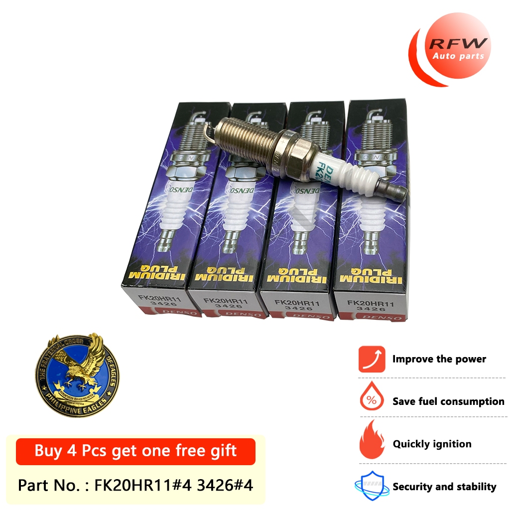 4 Chiếc FK20HR11 3426 Iridium Bugi Cho Volvo S40 S60 S80 V50 V70 XC60 Honda Civic Insight Jazz III 1