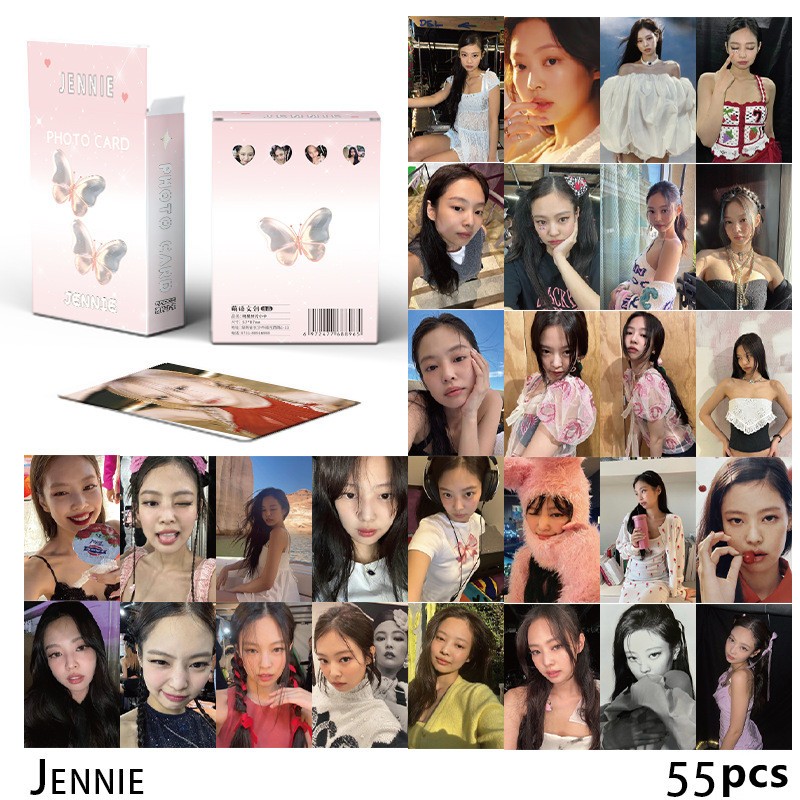 Hộp 55 Tấm Bưu Thiếp In Hình Nhóm Nhạc Blackpink jennie jisoo lisa rose lomo ym