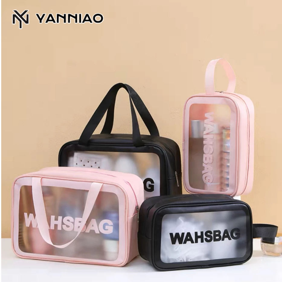 Túi đựng mỹ phẩm YANNIAO bằng nhựa PVC chống thấm nước cỡ lớn tiện dụng