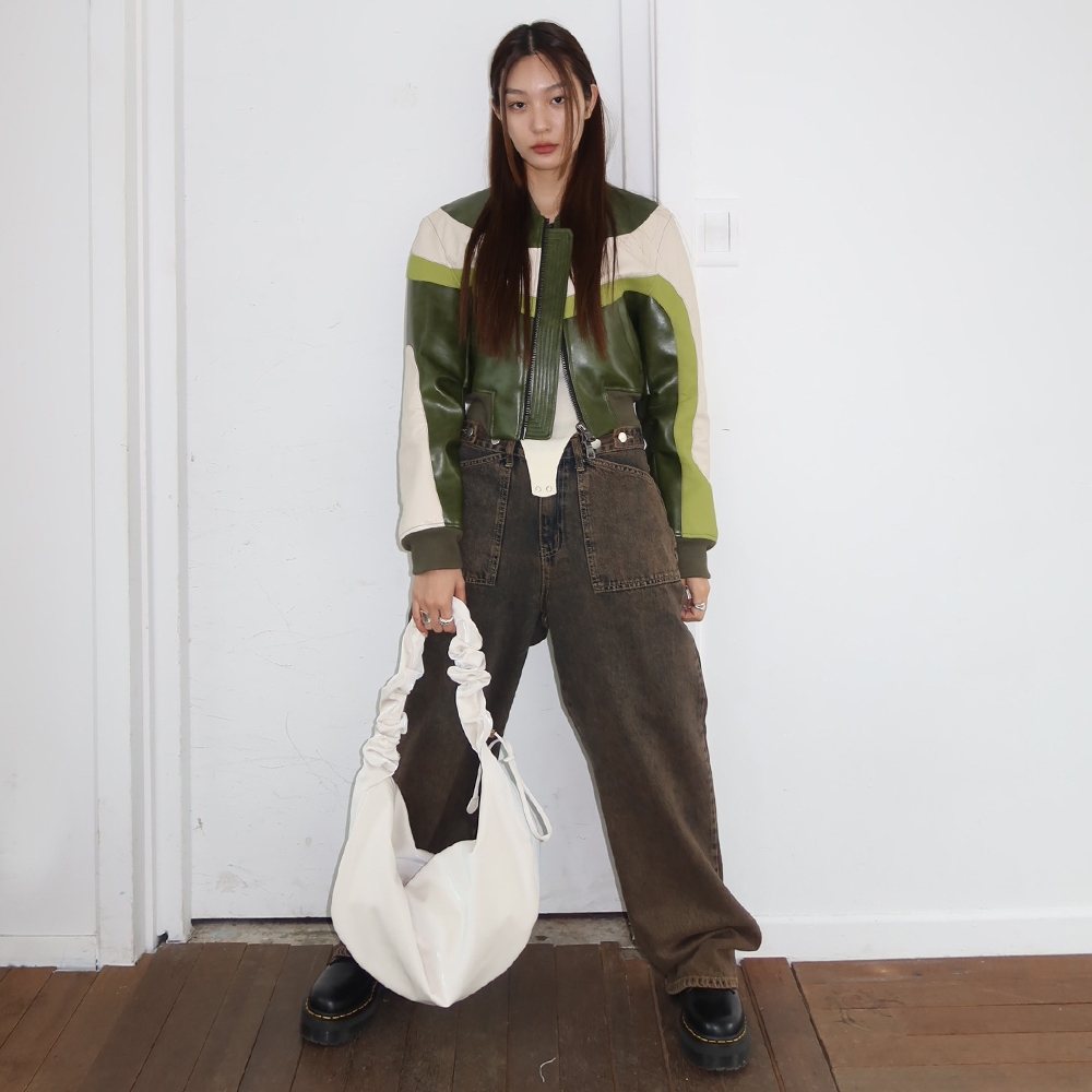 Nucelle Túi Xách Hình Đám Mây Xếp Ly Cỡ Lớn Phong Cách Hàn Quốc Cho Nữ