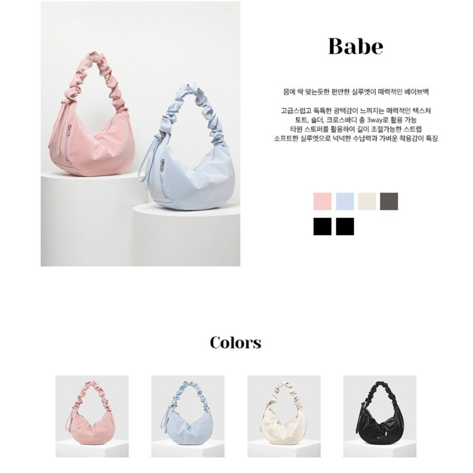 Nucelle Túi Xách Hình Đám Mây Xếp Ly Cỡ Lớn Phong Cách Hàn Quốc Cho Nữ