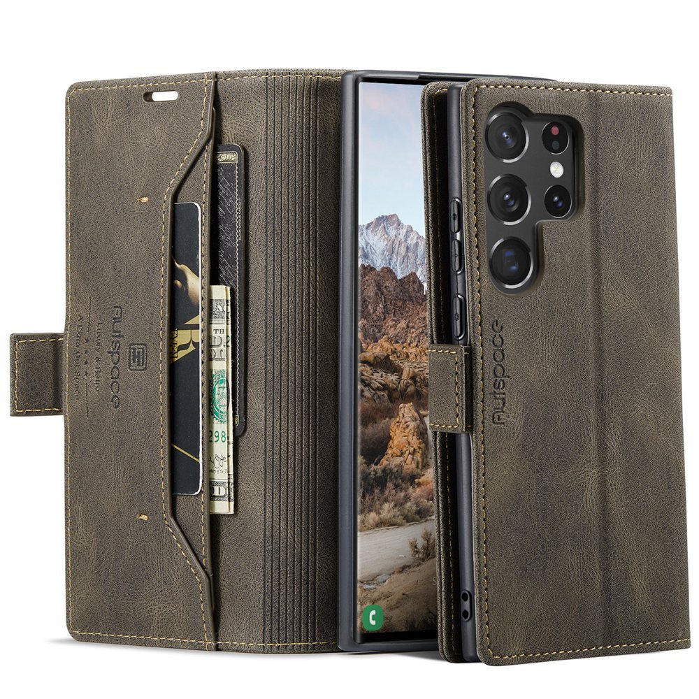 Bao Da pu Điện Thoại Nắp Lật Nam Châm Kiêm Ví Cho samsung galaxy s23 s22 ultra plus