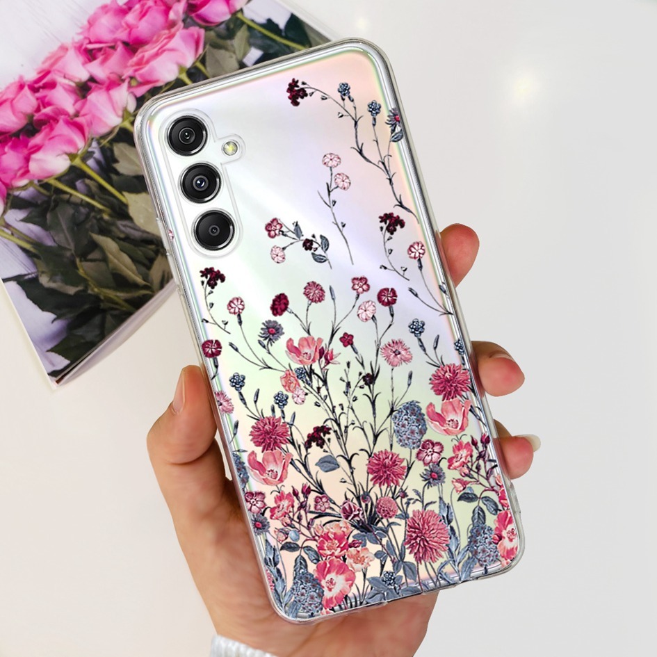 Ôp Điện Thoại Silicon Dẻo Họa Tiết Hoa Xinh Xắn Cho samsung galaxy m14 m34 m54 5g case 2023 samsung m34 5g sm-m346b Vỏ