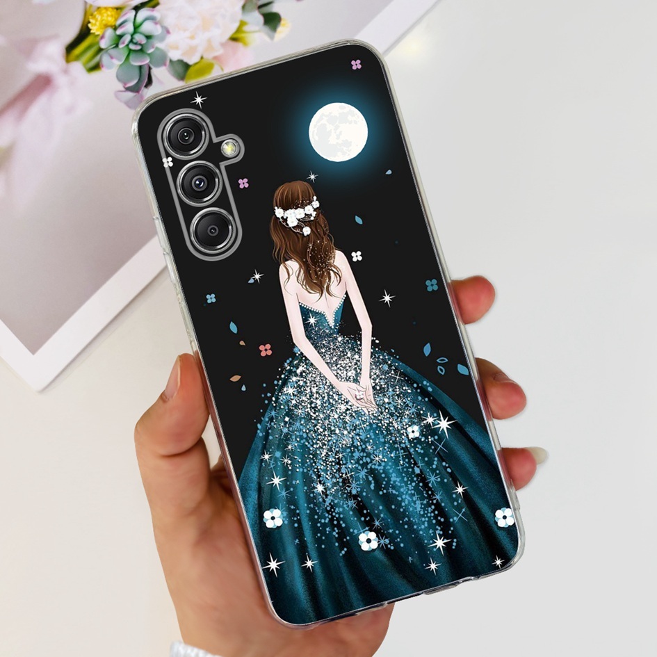 Ôp Điện Thoại Silicon Dẻo Họa Tiết Hoa Xinh Xắn Cho samsung galaxy m14 m34 m54 5g case 2023 samsung m34 5g sm-m346b Vỏ