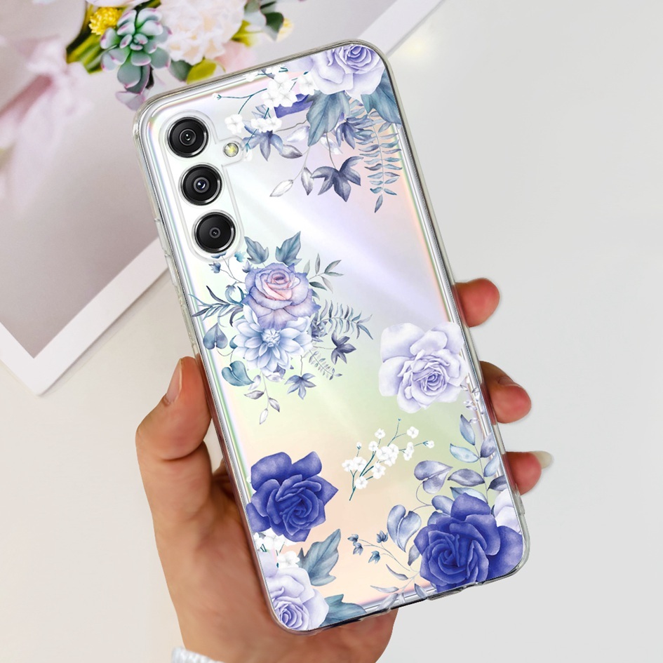 Ôp Điện Thoại Silicon Dẻo Họa Tiết Hoa Xinh Xắn Cho samsung galaxy m14 m34 m54 5g case 2023 samsung m34 5g sm-m346b Vỏ