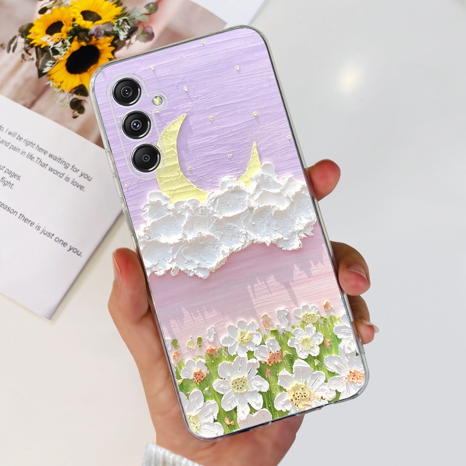 Ôp Điện Thoại Silicon Dẻo Họa Tiết Hoa Xinh Xắn Cho samsung galaxy m14 m34 m54 5g case 2023 samsung m34 5g sm-m346b Vỏ