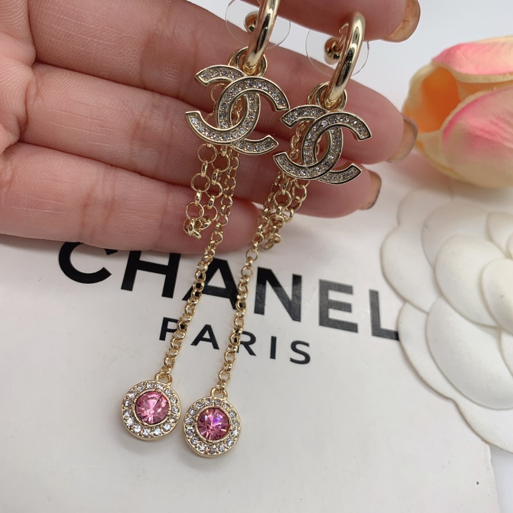 Mới Đôi Bông Tai Dáng Dài Đính Đá Thời Trang Cho Nữ