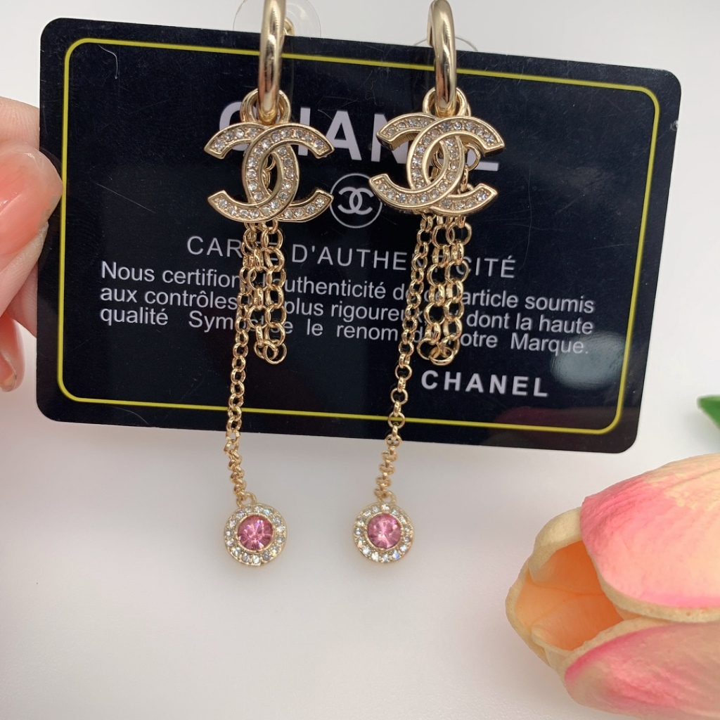 Mới Đôi Bông Tai Dáng Dài Đính Đá Thời Trang Cho Nữ