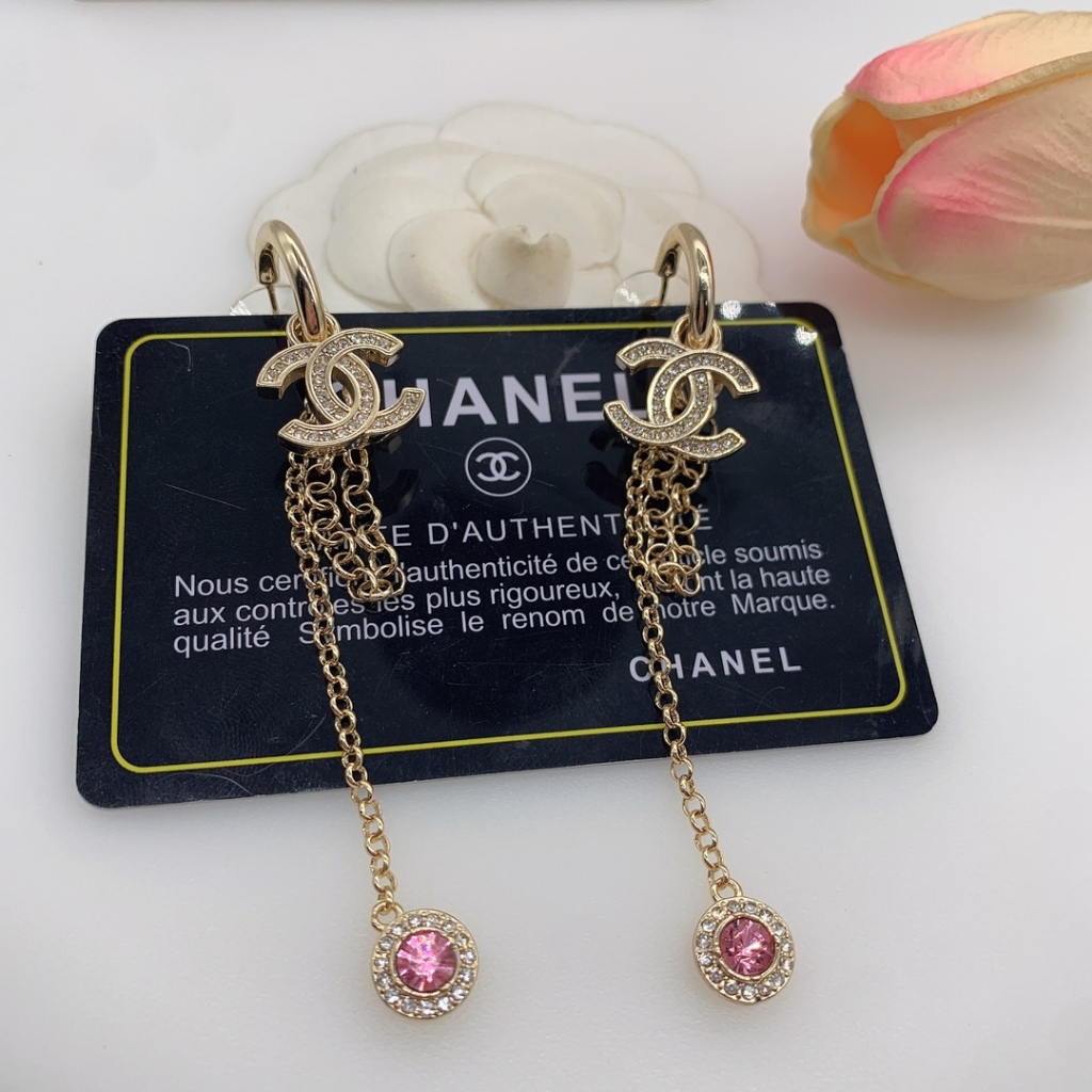 Mới Đôi Bông Tai Dáng Dài Đính Đá Thời Trang Cho Nữ