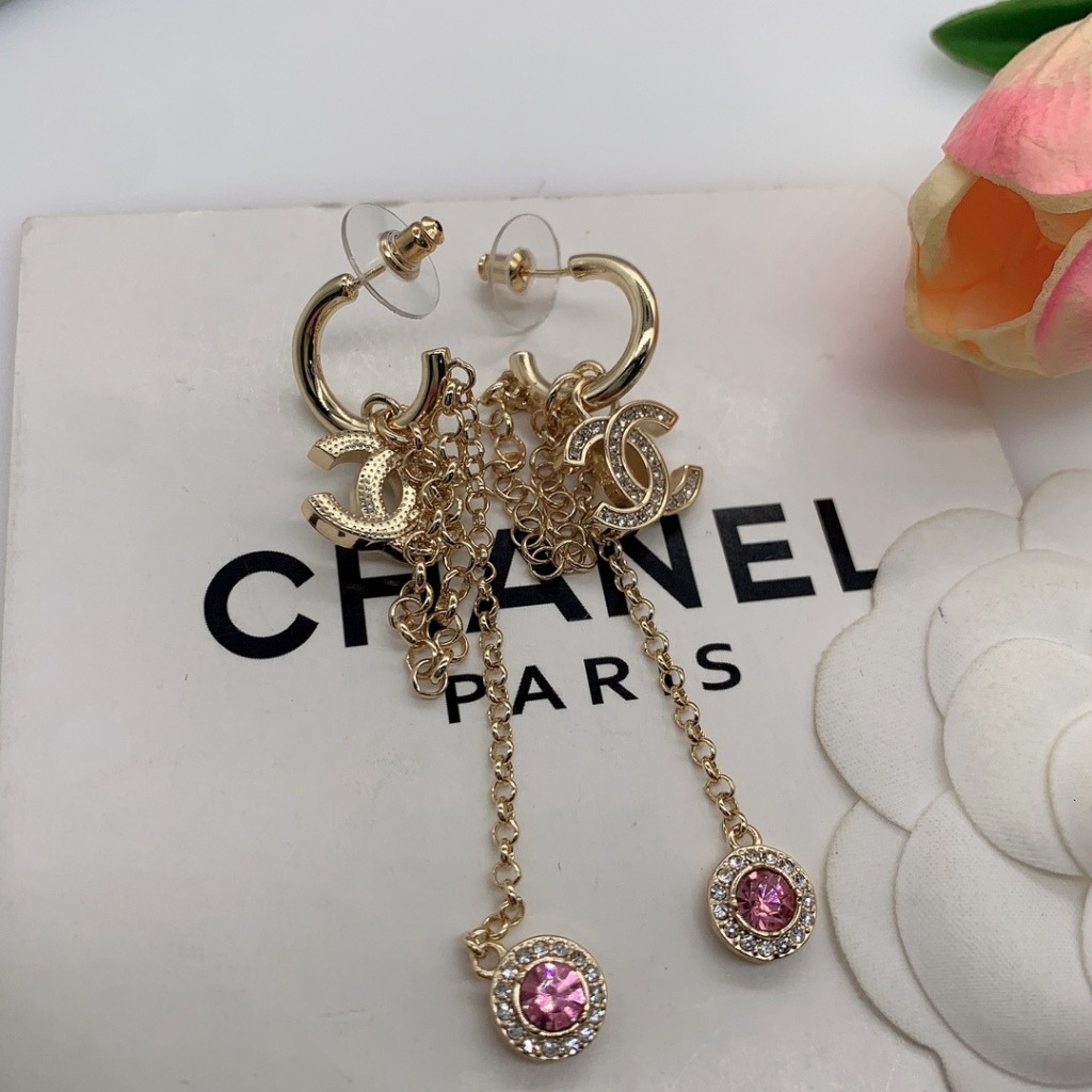 Mới Đôi Bông Tai Dáng Dài Đính Đá Thời Trang Cho Nữ