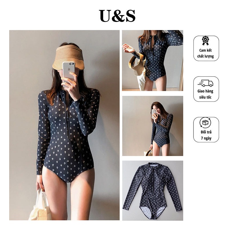Bikini 1 mảnh đồ bơi nữ liền mảnh khoét lưng sporty nhiều kiểu bộ đồ bơi thể thao tay dài dáng Ôm size lớn phong cách mới cho nữ