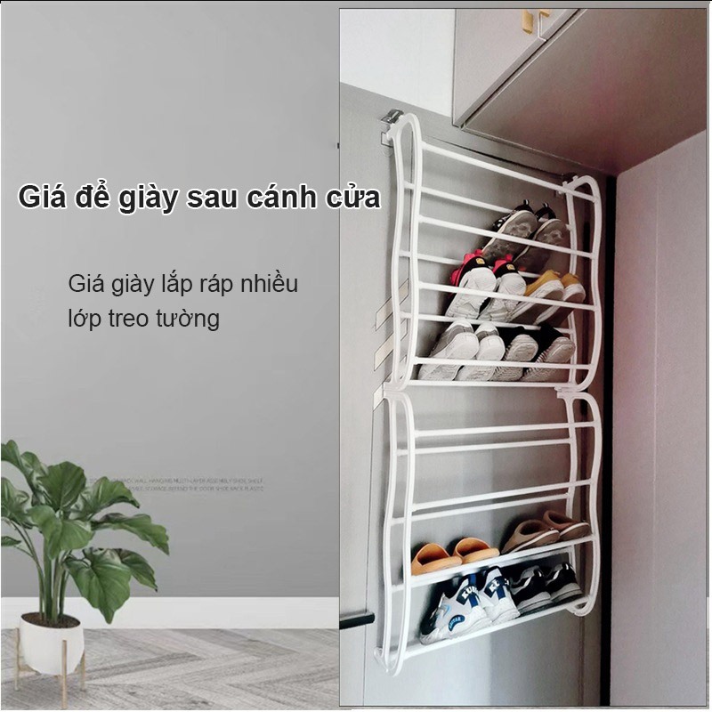 TIANAI kệ để đồ Giá Treo Giày Dép Nhiều Tầng Gắn Tường Chống Trộm Tiết Kiệm Không Gian
