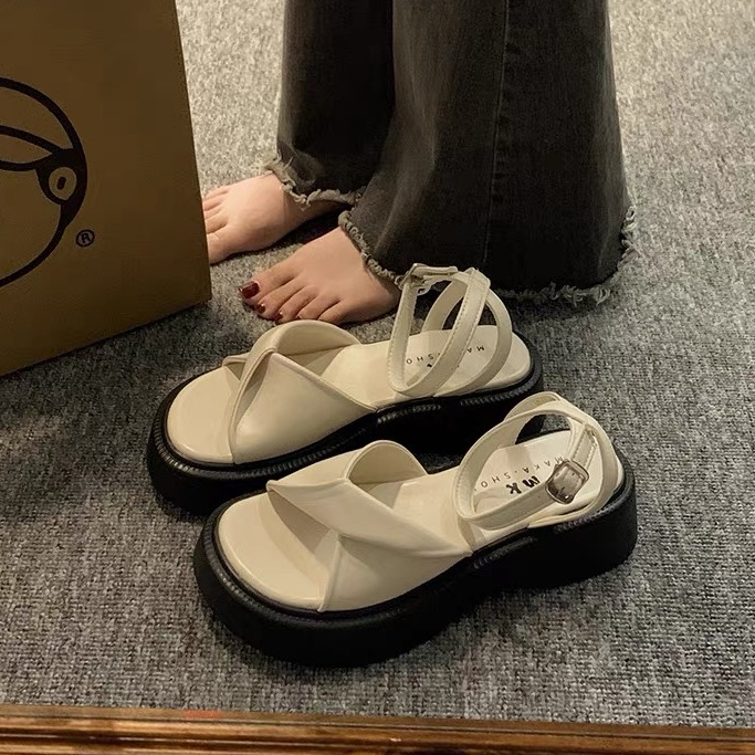DAILOU Dép sandal nữ dép quai hậu nữ Đế Dày 2023 NEW thoải mái mềm mại dép đế cao B98G1PI 35Z230829