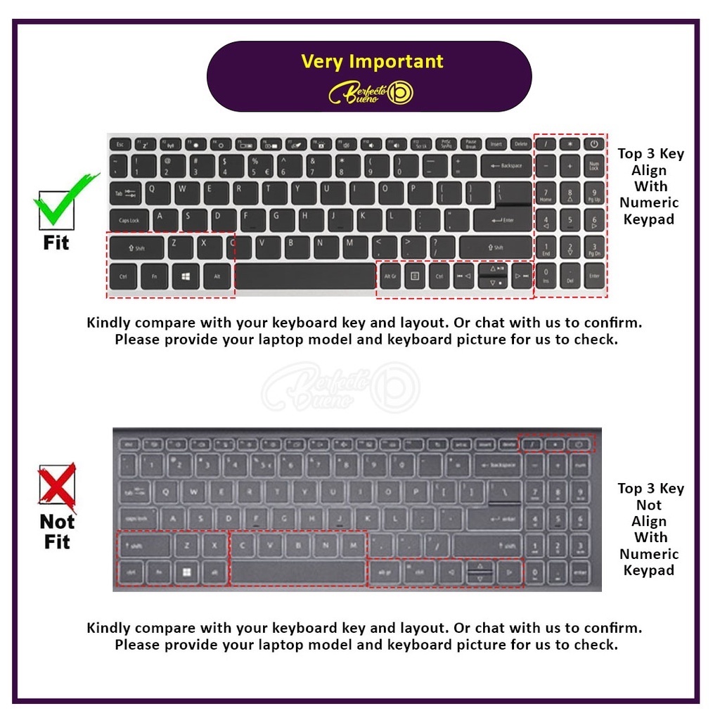 Miếng Dán Bảo Vệ Bàn Phím Cho Acer Aspire 3 Aspire 5 A315 A515 TMP214-52 3P50 ryzen 3 15.6"