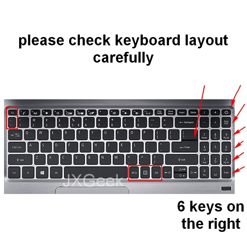 Miếng Dán Bảo Vệ Bàn Phím Cho Acer Aspire 3 Aspire 5 A315 A515 TMP214-52 3P50 ryzen 3 15.6"