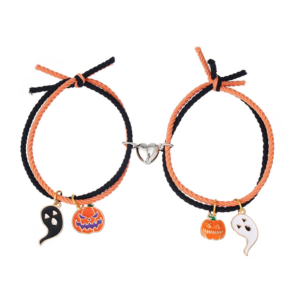 Vòng Tay Nam Châm Mặt Hình Quả Bí Ngô halloween