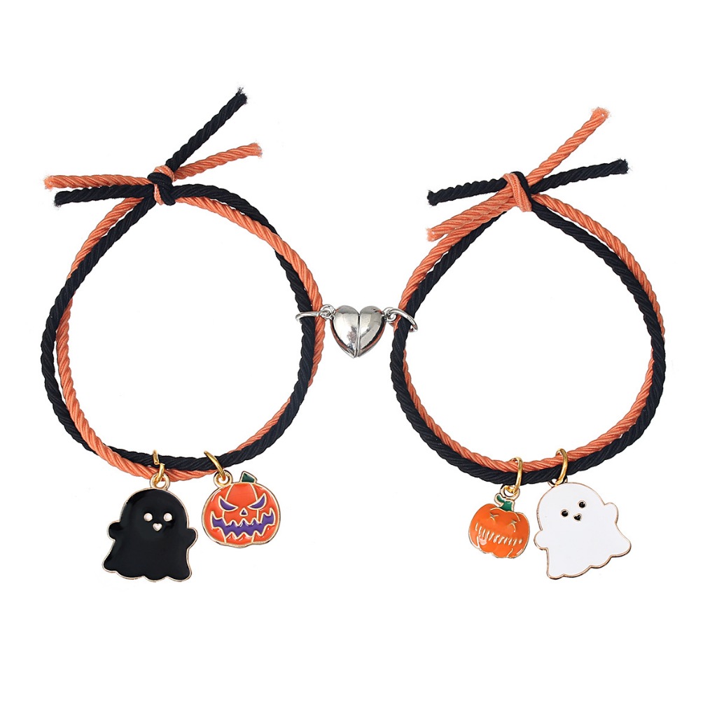 Vòng Tay Nam Châm Mặt Hình Quả Bí Ngô halloween